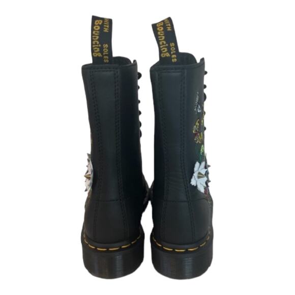 Dr. Martens 1490 Floral Bloom Leather Mid-Calf Combat Boots Women Size 7 - Picture 4 of 10